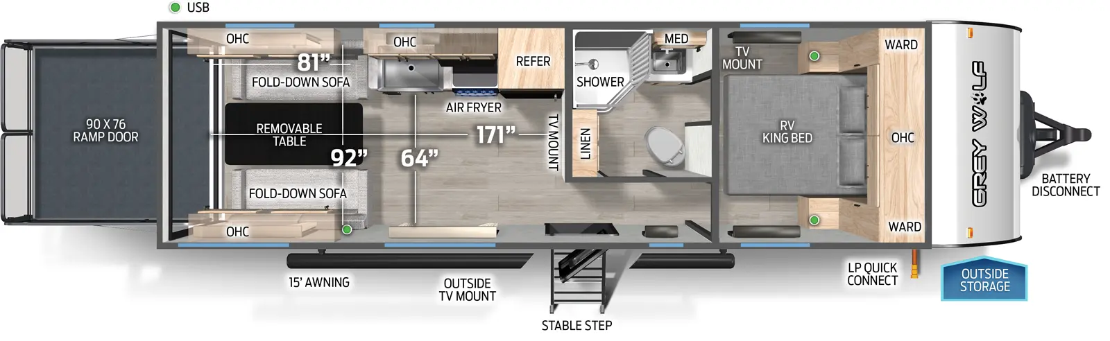 Cherokee 25RRTBL Floorplan